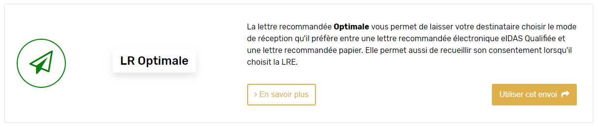 interface lettre recommandée optimale