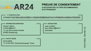 preuve consentement ar24